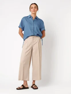TONI Damen Bluse - Clay in blau - Ausschnitt: Kent