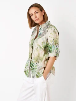 TONI Damen Bluse - Clay in grün - Ausschnitt: Kent