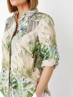 TONI Damen Bluse - Clay in grün - Ausschnitt: Kent