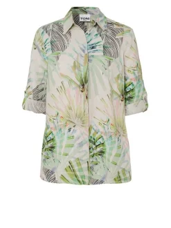 TONI Damen Bluse - Clay in grün - Ausschnitt: Kent