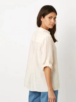 TONI Damen Bluse - Clay in weiß - Ausschnitt: Kent