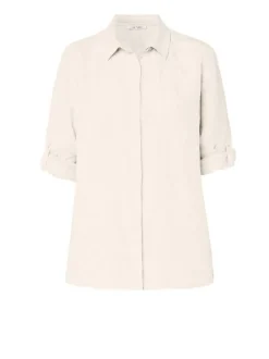 TONI Damen Bluse - Clay in weiß - Ausschnitt: Kent