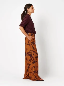 TONI Damen Hose - Elli Wide in orange mehrfarbig