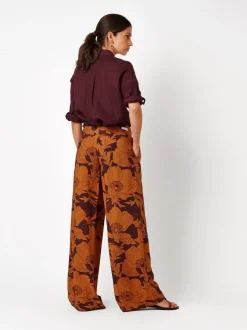 TONI Damen Hose - Elli Wide in orange mehrfarbig