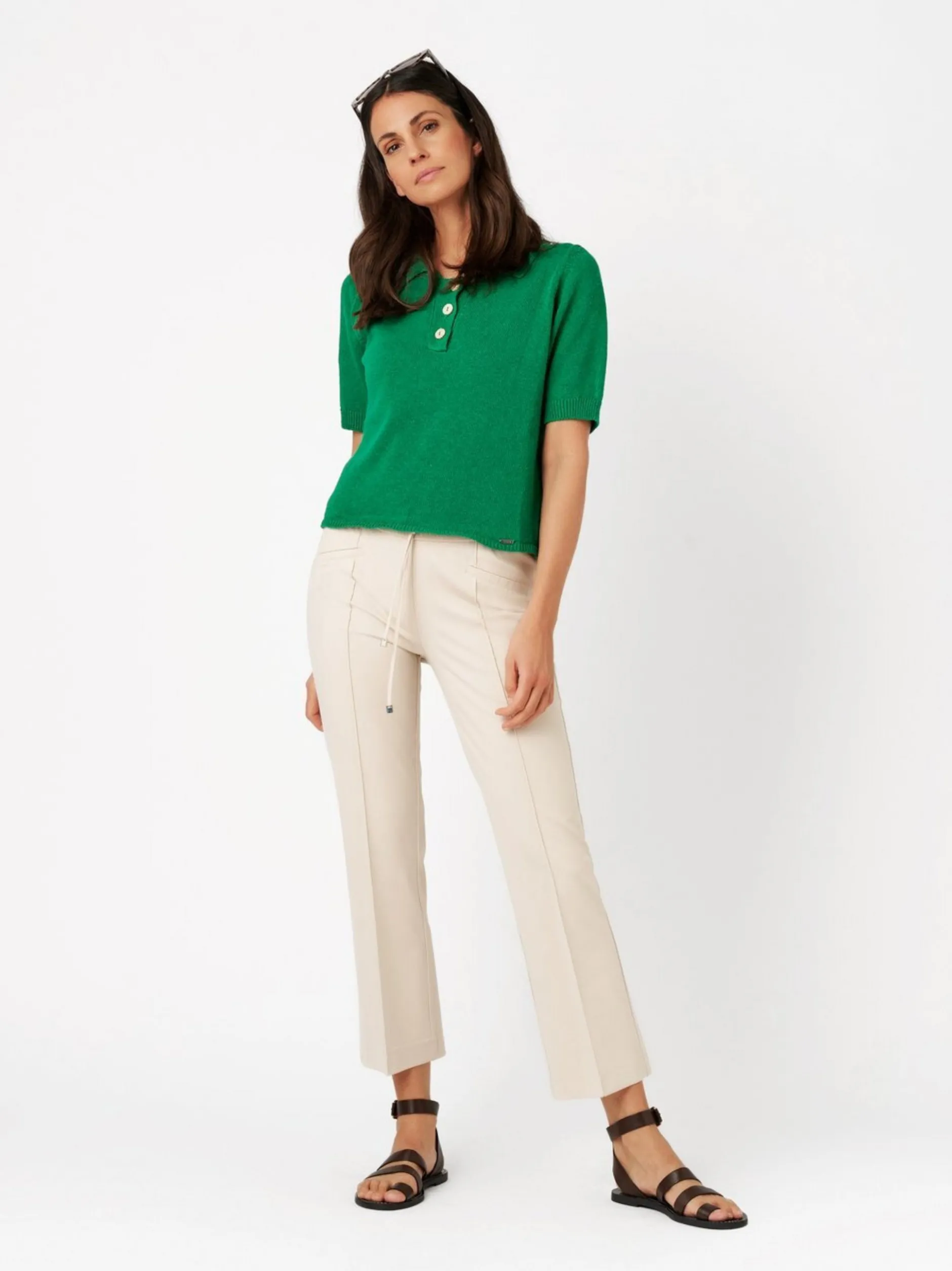 TONI Damen Hose - Jenny 7/8 in beige - Länge: mittel
