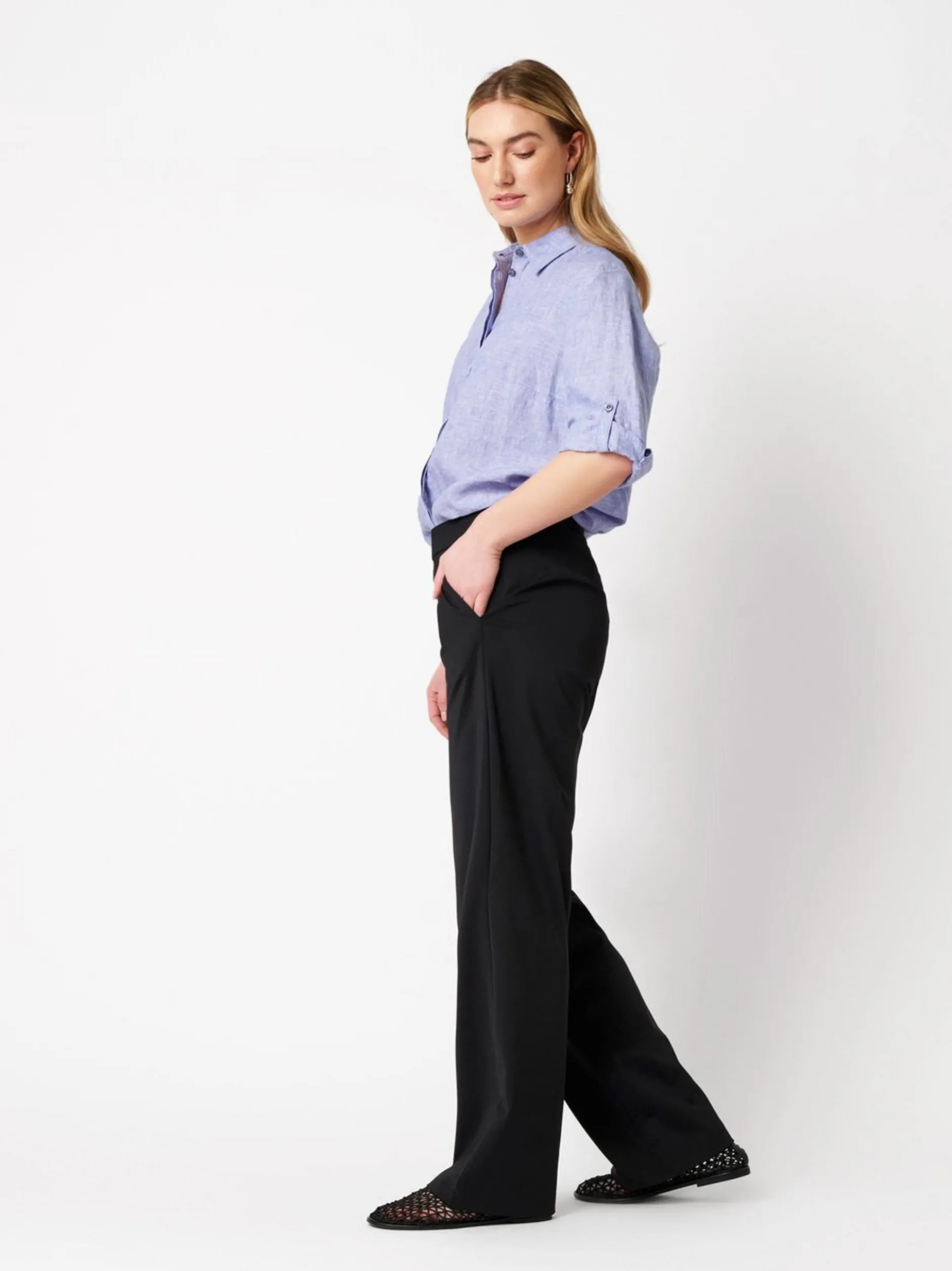 TONI Damen Hose - Jenny Wide in schwarz - Länge: lang