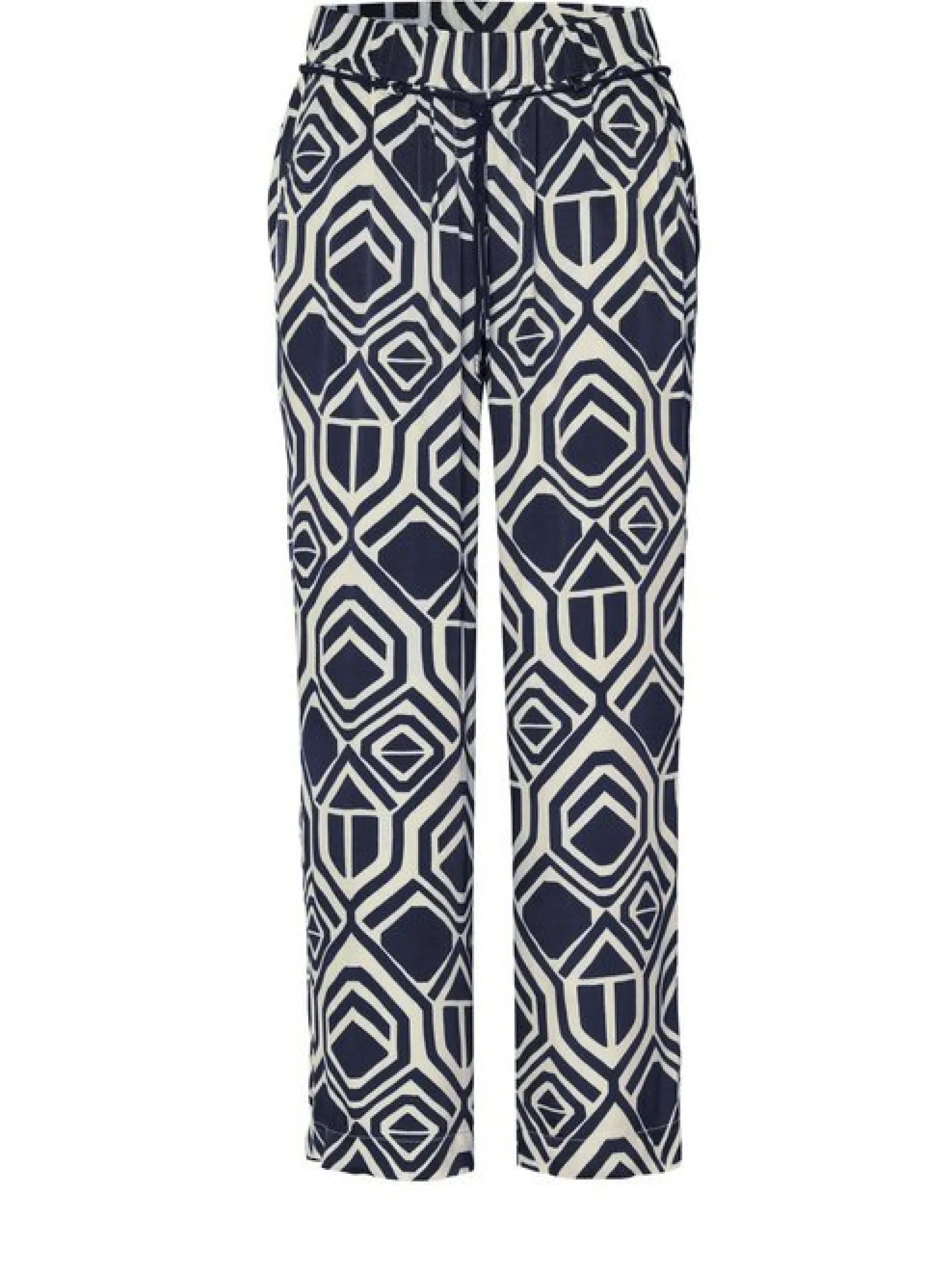 TONI Damen Hose - Pia 7/8 in blau weiß - Länge: mittel