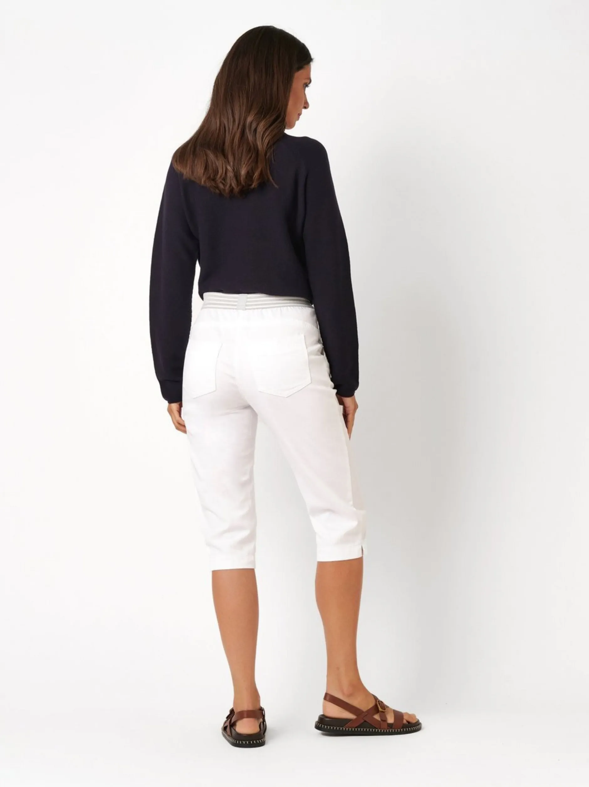 TONI Damen Hose - Sue Capri in weiß - Länge: knielang