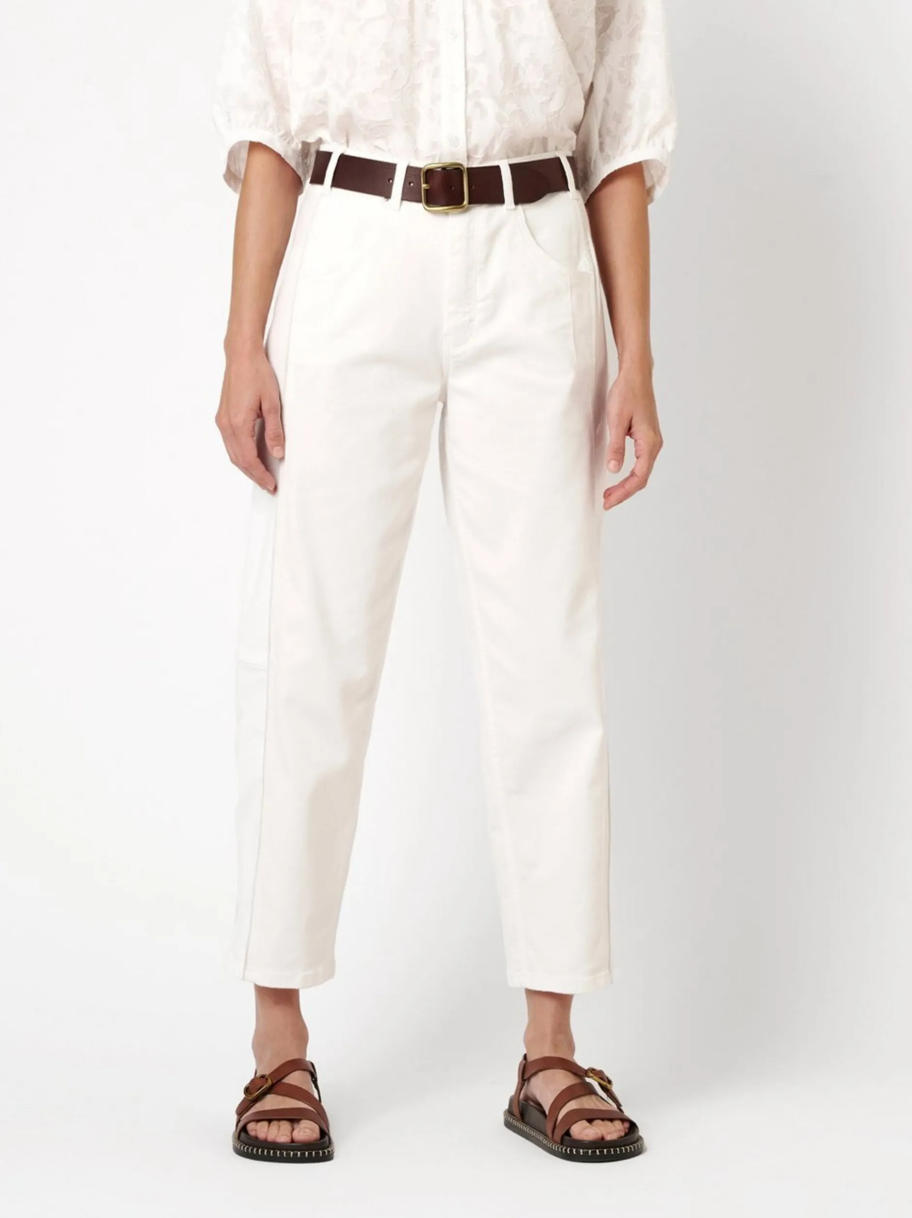 TONI Damen Jeans - Liv Barrel in weiß - Länge: mittel