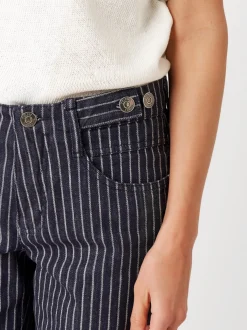 TONI Damen Jeans - Liv Wide in blau weiß - Länge: lang