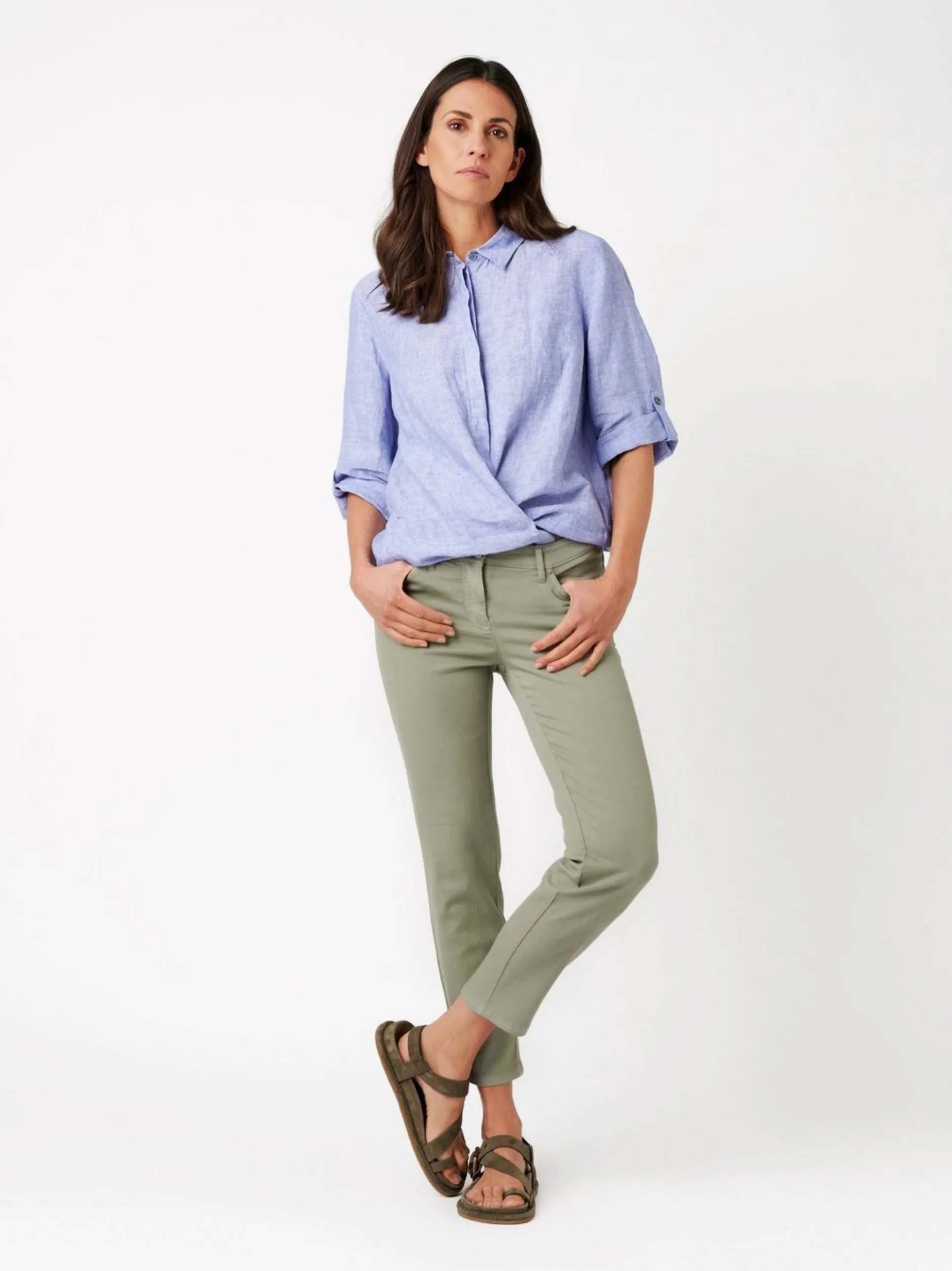 TONI Damen Jeans - Perfect Shape 7/8 in khaki