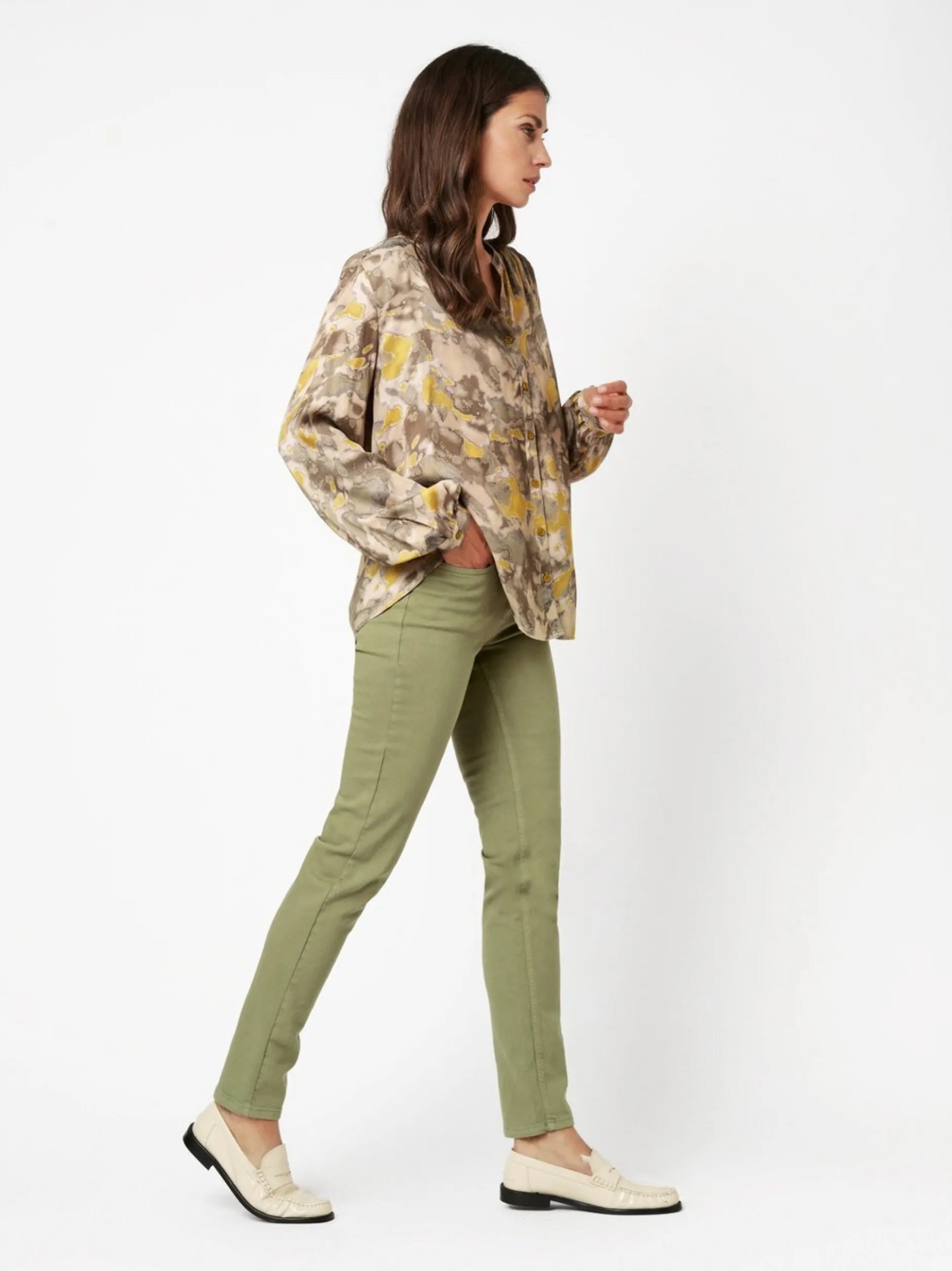 TONI Damen Jeans - Perfect Shape in khaki - Länge: lang