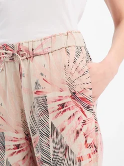 TONI Damen Leinenhose - Pia in beige bordeaux