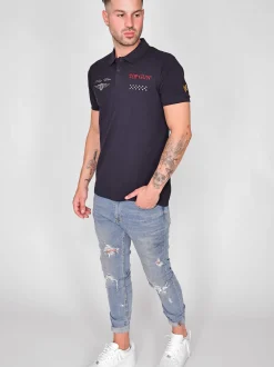 Topgun Herren Polo Shirt in blau