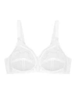 Triumph Damen BH ohne Bügel - Doreen & Cotton in weiß