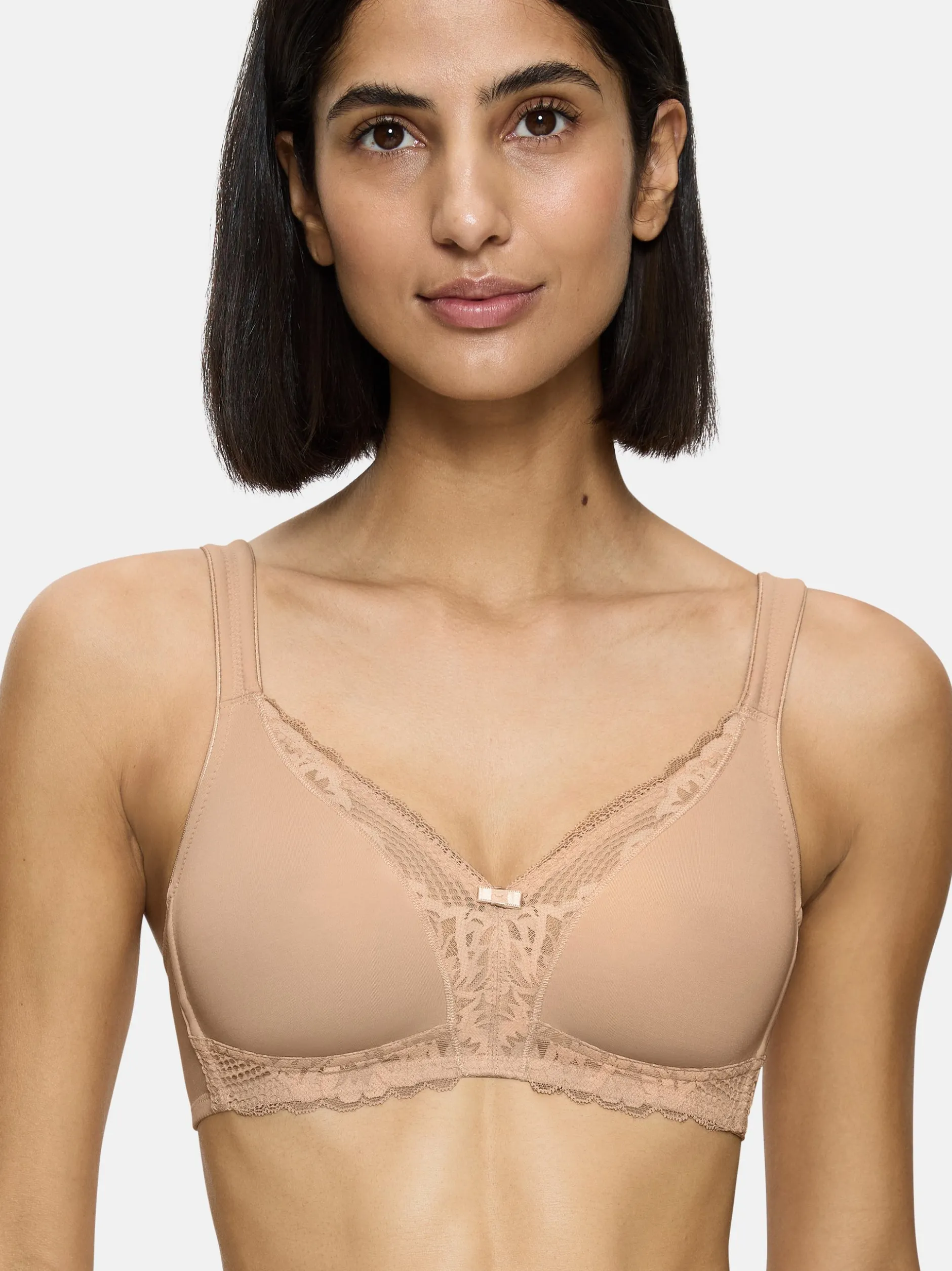 Triumph Damen BH ohne Bügel - Modern Lace + Cotton in beige