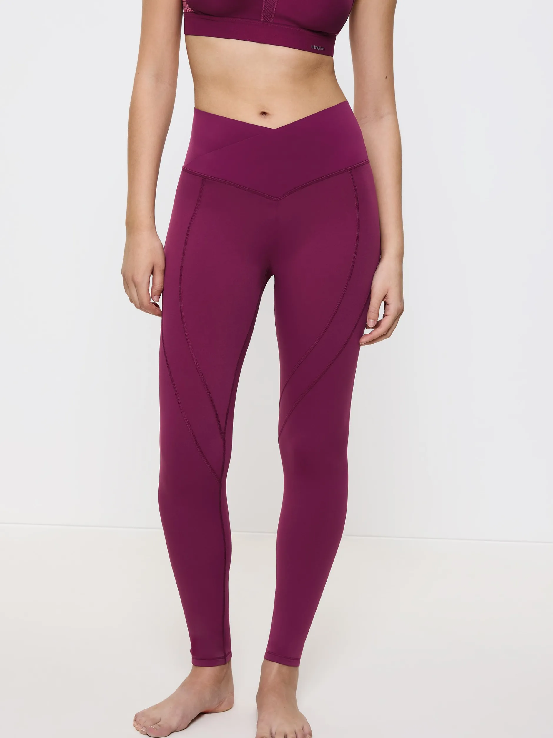 Triumph Damen Leggings - Cardio RTW High-Rise in bordeaux
