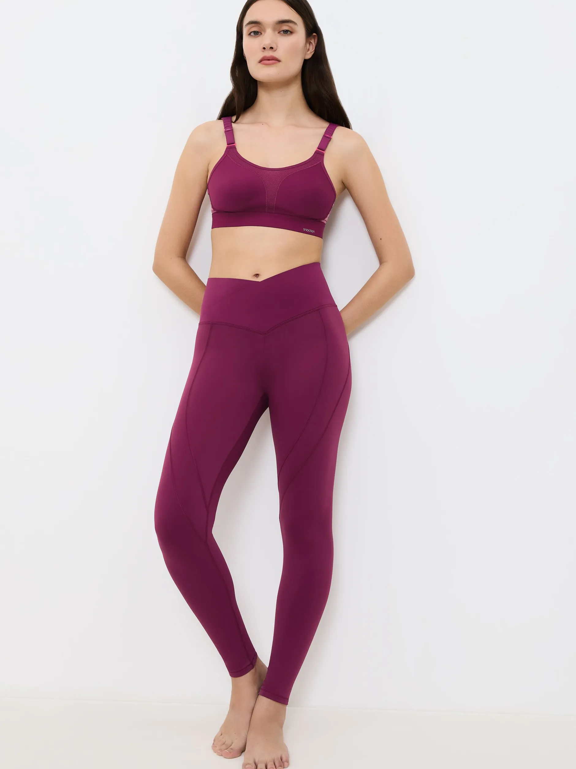 Triumph Damen Leggings - Cardio RTW High-Rise in bordeaux