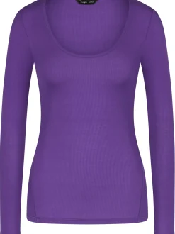 Triumph Damen Longsleeve - Beauty Layers Top Scoop Neck in purple