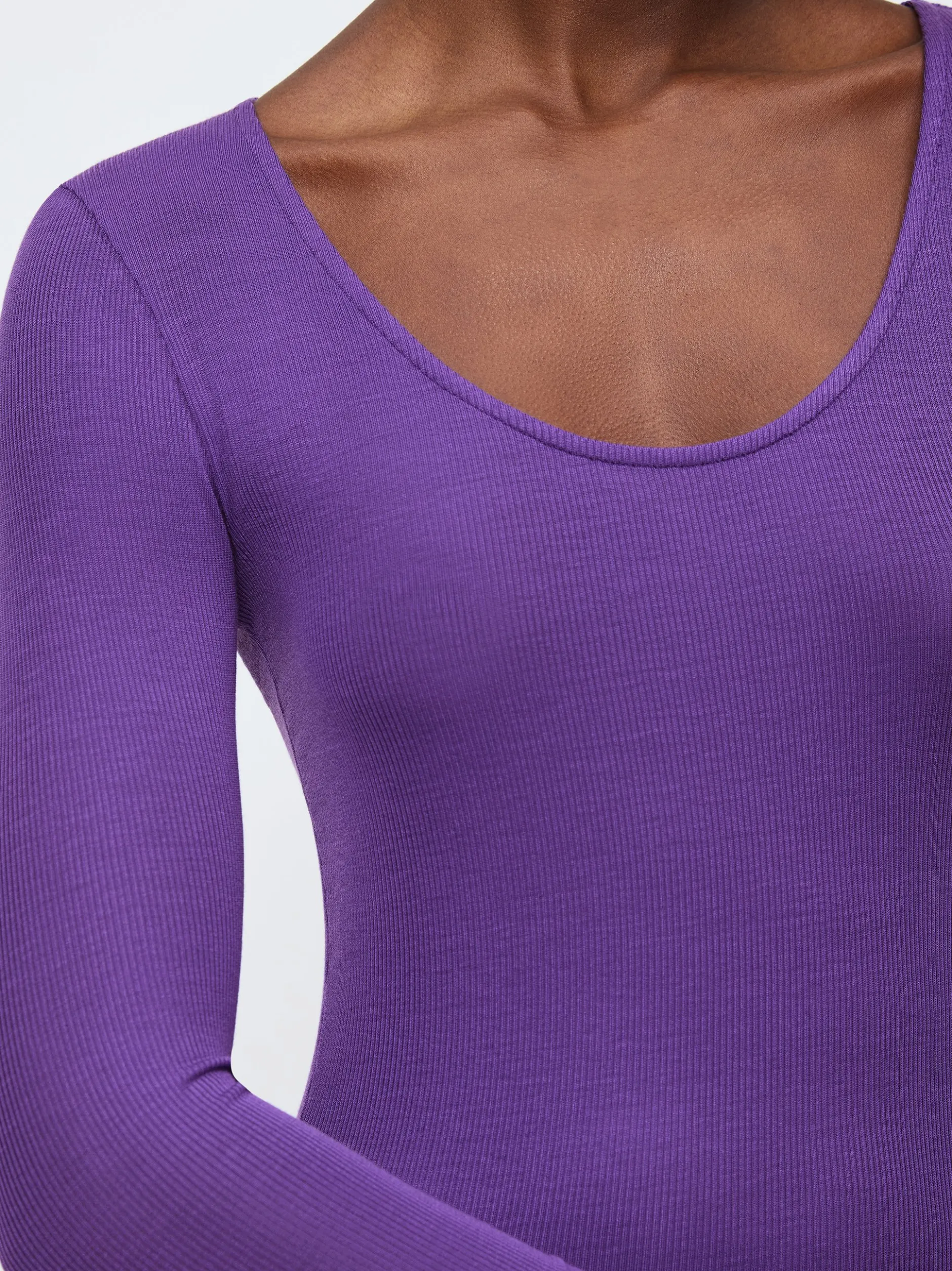 Triumph Damen Longsleeve - Beauty Layers Top Scoop Neck in purple
