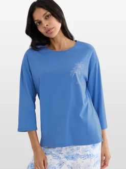 Triumph Damen Longsleeve - Red Label Mix & Match in blau