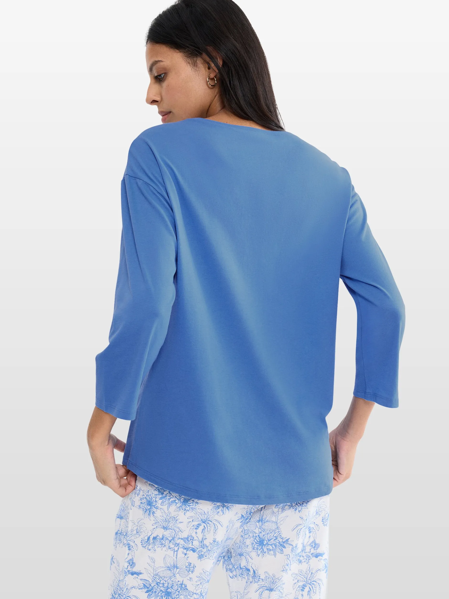 Triumph Damen Longsleeve - Red Label Mix & Match in blau