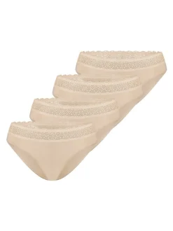 Triumph Damen Tai Slip - 4er Pack Feel of Modal in beige