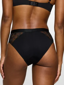 Triumph Damen Tai-Slip - Florale Wild Azalea Florale in schwarz
