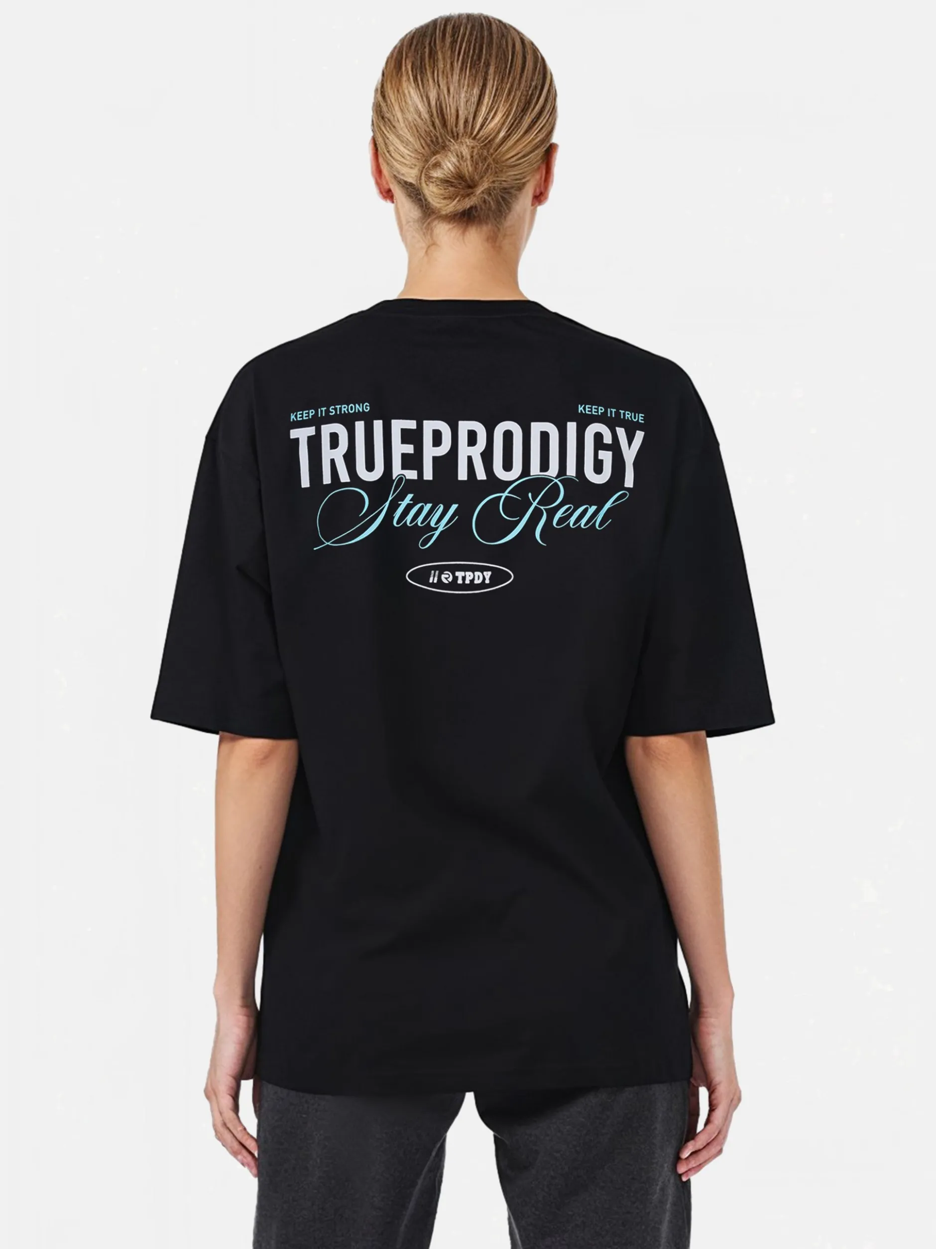 Trueprodigy Damen Oversize-Shirt - Lou F in schwarz