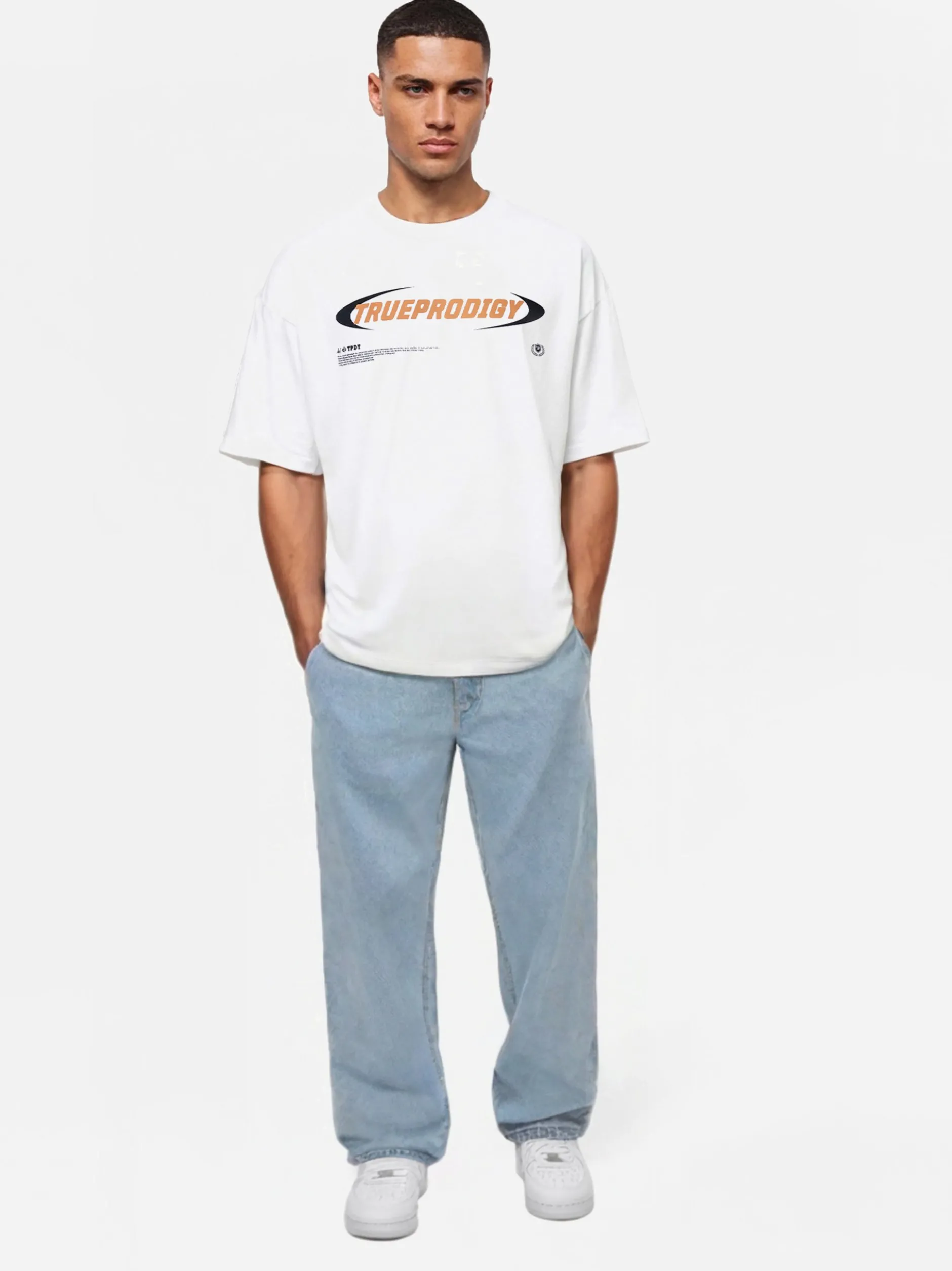 Trueprodigy Herren Oversize-Shirt - Ravi in weiß