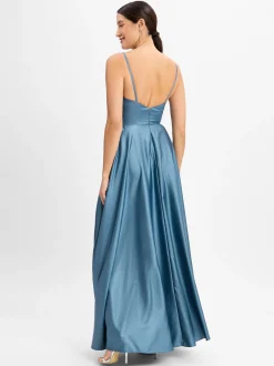 Unique Damen Abendkleid mit Stola in indigo