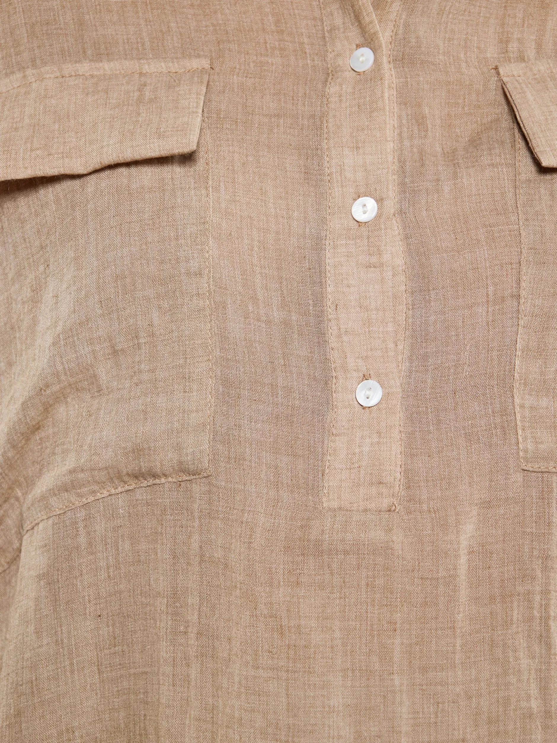 Usha Damen Bluse in beige - Ausschnitt: ohne Kragen