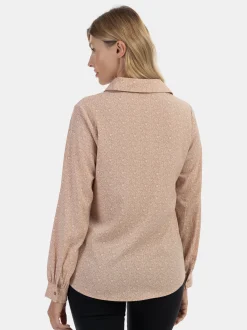 Usha Damen Bluse in beige - Ausschnitt: ohne Kragen