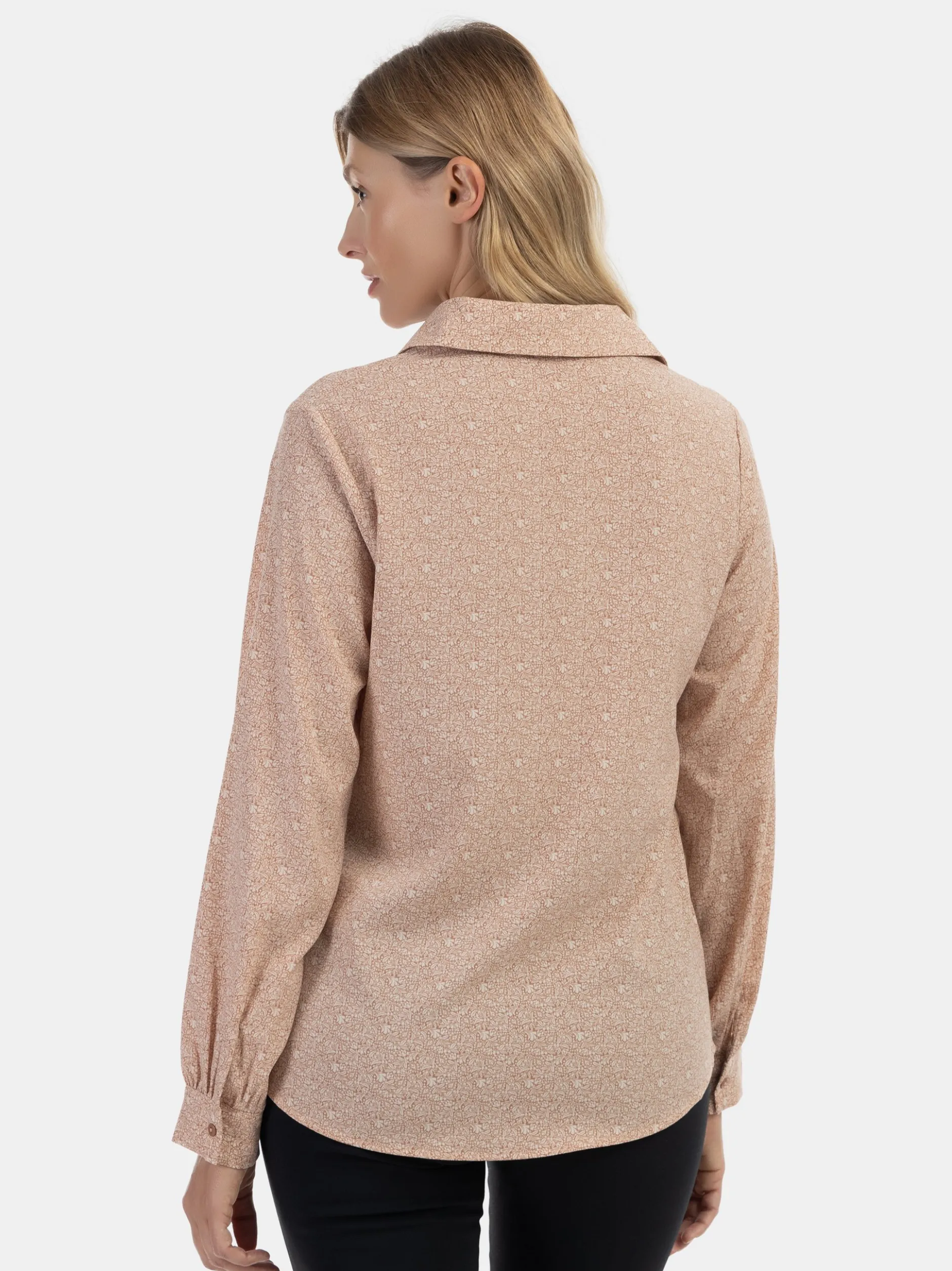 Usha Damen Bluse in beige - Ausschnitt: ohne Kragen