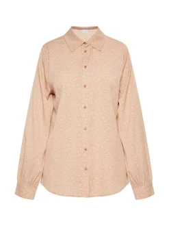 Usha Damen Bluse in beige - Ausschnitt: ohne Kragen