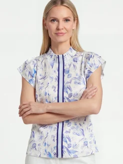Usha Damen Bluse in blau