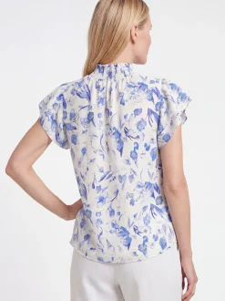 Usha Damen Bluse in blau