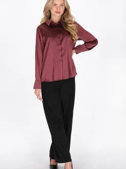 Usha Damen Bluse in bordeaux