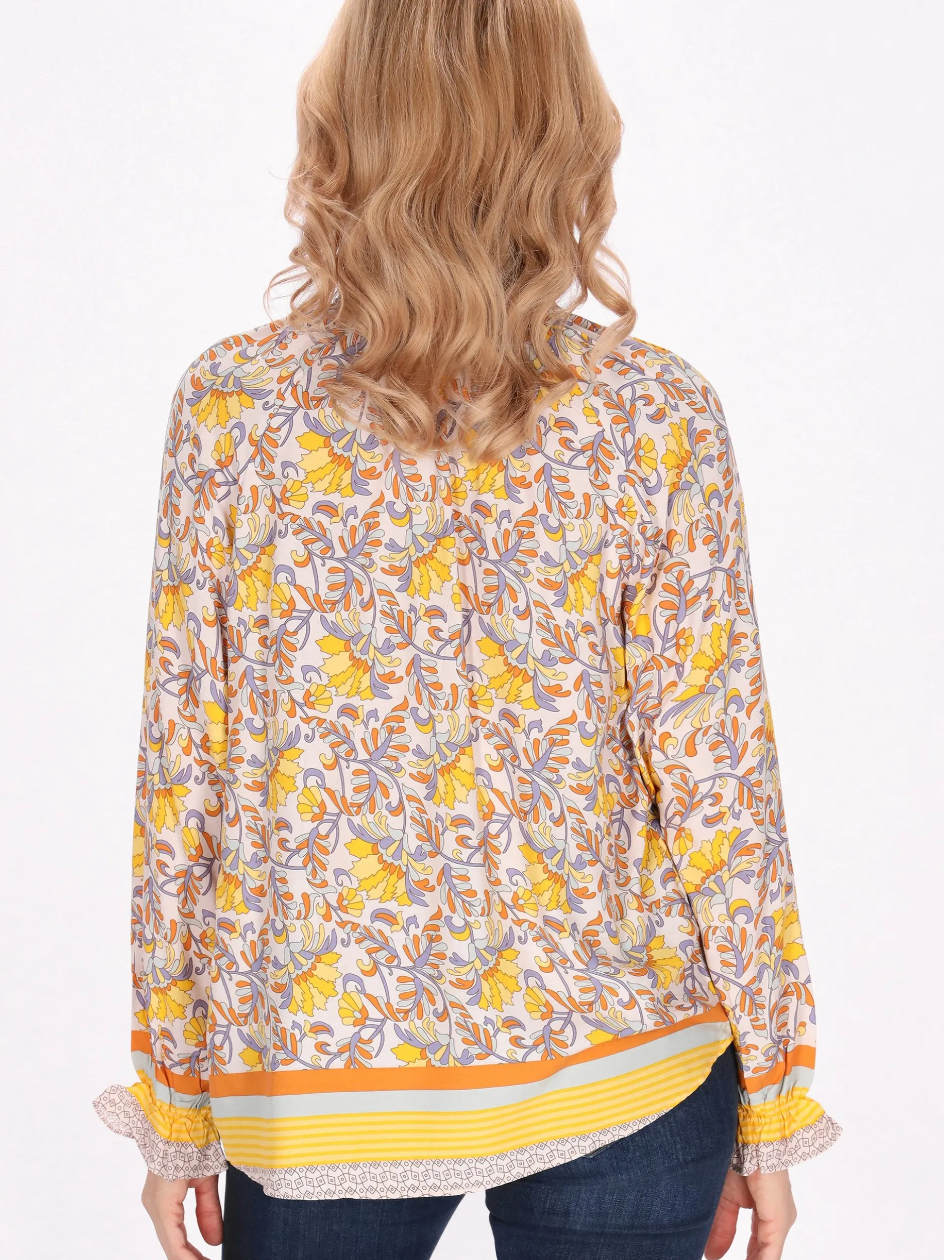 Usha Damen Bluse in gelb