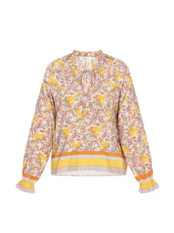 Usha Damen Bluse in gelb