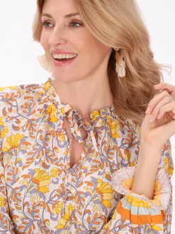 Usha Damen Bluse in gelb