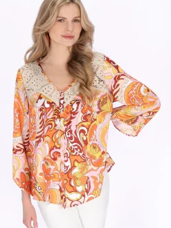Usha Damen Bluse in gelb