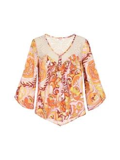 Usha Damen Bluse in gelb