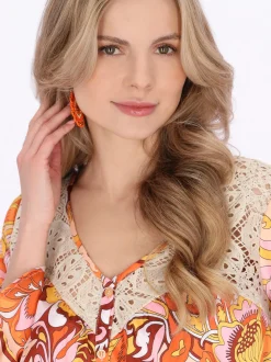 Usha Damen Bluse in gelb