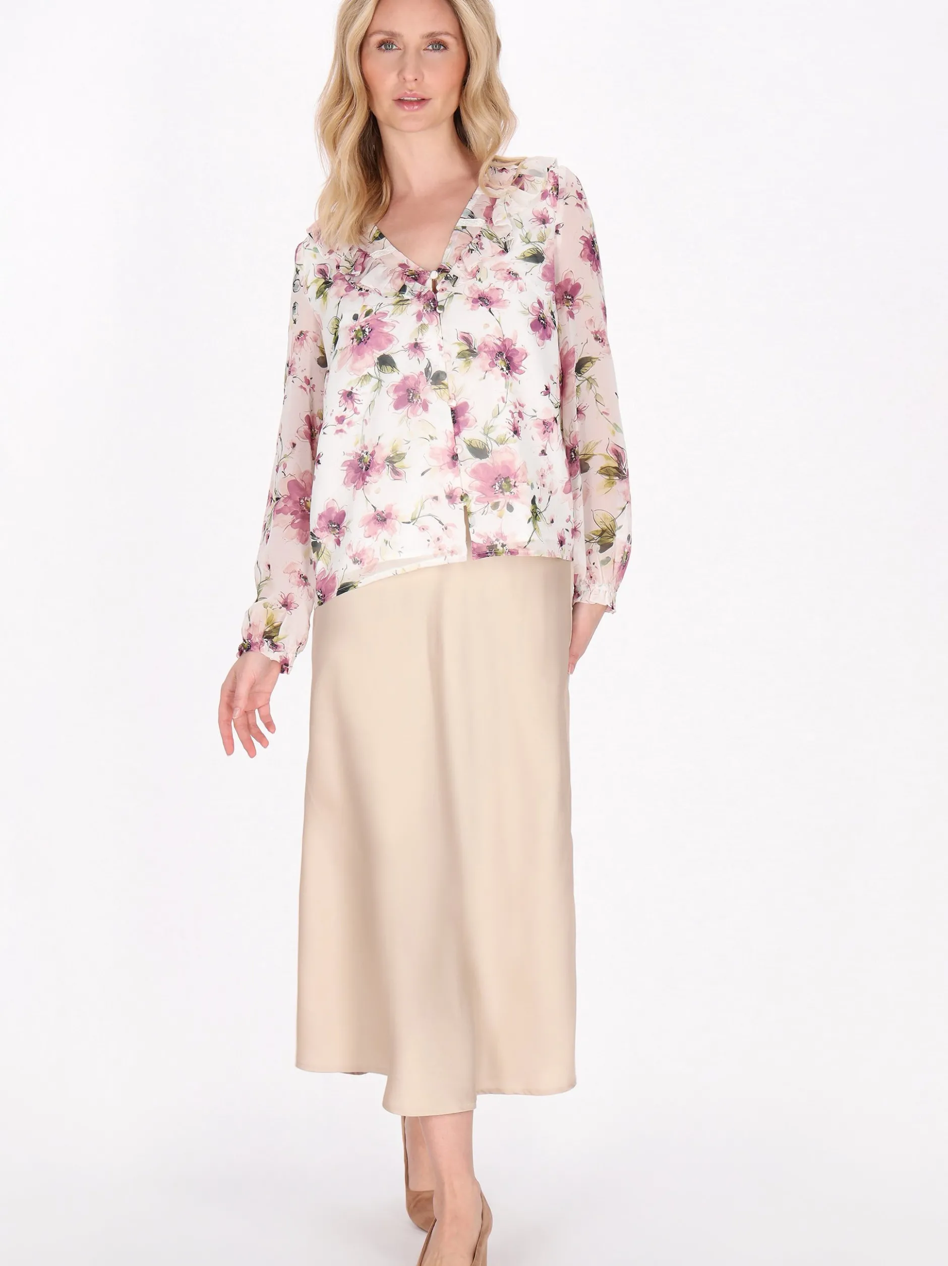 Usha Damen Bluse in mehrfarbig