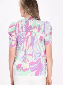 Usha Damen Bluse in mehrfarbig