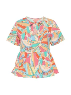 Usha Damen Bluse in mehrfarbig