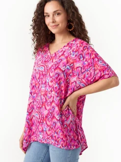 Usha Damen Bluse in mehrfarbig