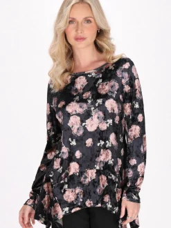 Usha Damen Bluse in mehrfarbig - Ausschnitt: Rundhals