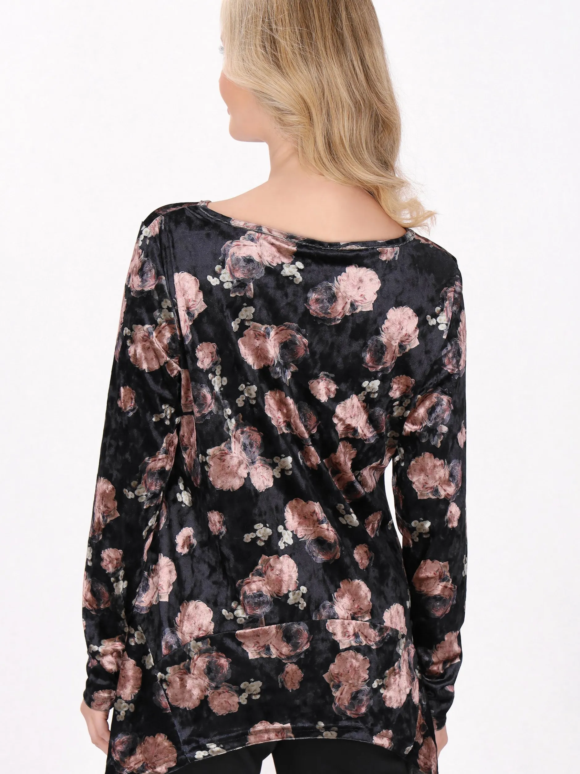 Usha Damen Bluse in mehrfarbig - Ausschnitt: Rundhals